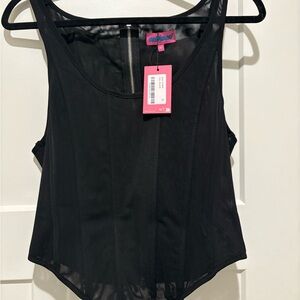 See through corset top
